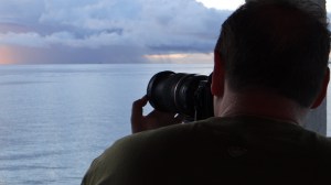 Photographing a Truk Lagoon sunset